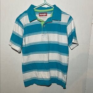 Wrangler Kids Teal and White Polo Shirt